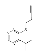 6-(3-butynylthio)-5-isopropyl-1,2,4-triazine结构式
