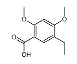 5-ethyl-2,4-dimethoxy-benzoic acid结构式