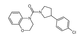 [3-(4-Chlorophenyl)pyrrolidin-1-yl](2,3-dihydrobenzo[1,4]oxazin-4-yl)methanone结构式