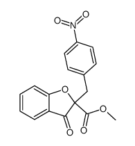 methyl 2-p-nitrobenzyl-3-oxo-2,3-dihydrobenzofuran-2-carboxylate结构式