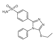 4-(3-ethylthio-4-phenyl-4H-1,2,4-triazol-5-yl)benzenesulfonamide Structure
