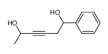 1-phenyl-hex-3-yne-1,5-diol结构式