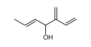 trans-3-methylene-1,5-heptadien-4-ol Structure