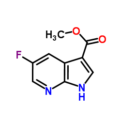 methyl 5-fluoro-1H-pyrrolo[2,3-b]pyridine-3-carboxylate结构式