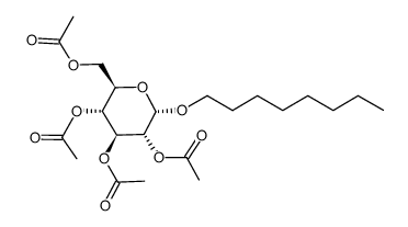 1-octyl 2,3,4,6-tetra-O-acetyl-α-D-glucopyranoside Structure