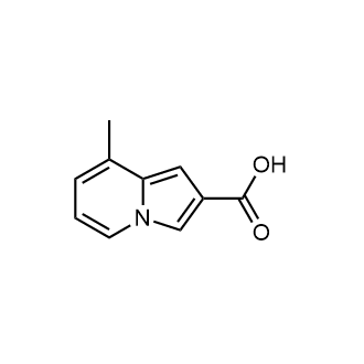 8-甲基-2-吲哚嗪羧酸结构式