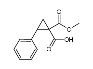 1,1-dicarboxylic acid monomethyl ester-2-phenylcyclopropane结构式