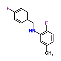 2-Fluoro-N-(4-fluorobenzyl)-5-methylaniline结构式