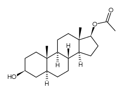 5α-androstane-3-β,17β-diol 17-acetate Structure