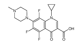 1-cyclopropyl-5,6,8-trifluoro-1,4-dihydro-7-(4-methyl-1-piperazinyl)-4-oxo-quinoline-3-carboxylic acid Structure