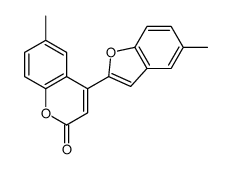 6-methyl-4-(5-methyl-1-benzofuran-2-yl)chromen-2-one结构式