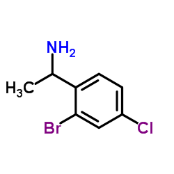 1-(2-Bromo-4-chlorophenyl)ethanamine结构式