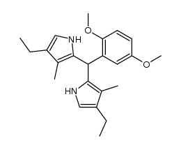 bis(4-ethyl-3-methyl-2-pyrryl)(2,5-dimethoxyphenyl)methane结构式
