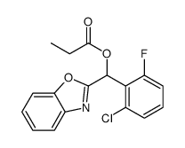 [1,3-benzoxazol-2-yl-(2-chloro-6-fluorophenyl)methyl] propanoate Structure