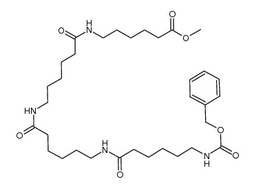 [4]6-benzyloxycarbonylamino-lin-tri[1=>6]hexanoylamino-hexanoic acid methyl ester Structure