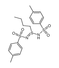 N,N'-bis-(toluene-4-sulfonyl)-butane-1-sulfinamidine结构式