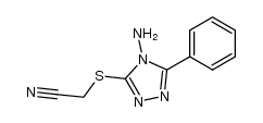 (4-amino-5-phenyl-4H-1,2,4-triazol-3-ylsulphanyl)-methylenenitrile Structure