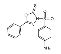3-(4-aminophenyl)sulfonyl-5-phenyl-1,3,4-oxadiazole-2-thione结构式