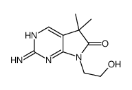 2-amino-7-(2-hydroxyethyl)-5,5-dimethylpyrrolo[2,3-d]pyrimidin-6-one Structure