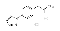 N-Methyl-1-[4-(1H-pyrazol-1-yl)phenyl]methanamine dihydrochloride结构式