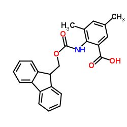 2-{[(9H-Fluoren-9-ylmethoxy)carbonyl]amino}-3,5-dimethylbenzoic acid结构式