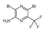 3,5-dibromo-6-(trifluoromethyl)pyrazin-2-amine结构式