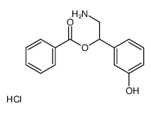 [2-amino-1-(3-hydroxyphenyl)ethyl] benzoate,hydrochloride Structure