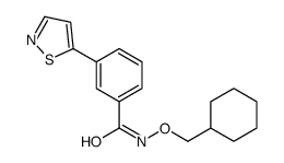 N-(Cyclohexylmethoxy)-3-(1,2-thiazol-5-yl)benzamide Structure