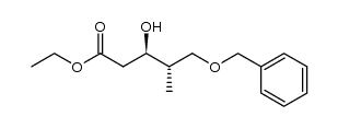 (3R,4S)-ethyl 5-(benzyloxy)-3-hydroxy-4-methylpentanoate结构式
