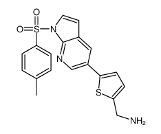 1-(5-{1-[(4-Methylphenyl)sulfonyl]-1H-pyrrolo[2,3-b]pyridin-5-yl} -2-thienyl)methanamine结构式