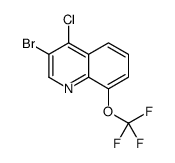 3-Bromo-4-chloro-8-trifluoromethoxyquinoline结构式
