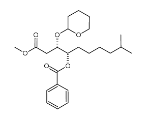 (3S,4S)-1-methoxy-9-methyl-1-oxo-3-(tetrahydro-2H-pyran-2-yloxy)decan-4-yl benzoate Structure
