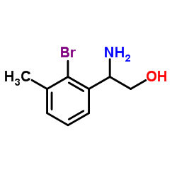 2-Amino-2-(2-bromo-3-methylphenyl)ethanol Structure