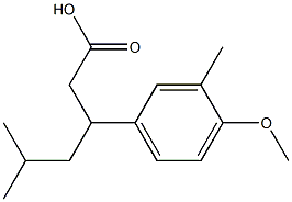 Benzenepropanoic acid, 4-Methoxy-3-Methyl-b-(2-Methylpropyl) Structure