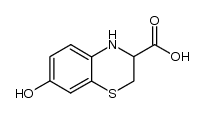 7-hydroxy-3,4-dihydro-2H-benzo[b][1,4]thiazine-3-carboxylic acid结构式