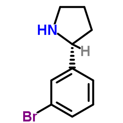 (R)-2-(3-Bromophenyl)pyrrolidine Structure