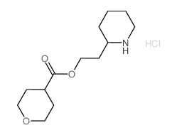 2-(2-Piperidinyl)ethyl tetrahydro-2H-pyran-4-carboxylate hydrochloride Structure