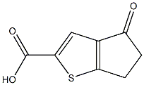 4-oxo-5,6-dihydro-4H-cyclopenta[b]thiophene-2-carboxylic acid结构式