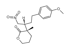 (3S)-3-[(1R)-3-(p-methoxyphenyl)-1-(nitromethyl)propyl]-3-methyltetrahydropyran-2-one Structure