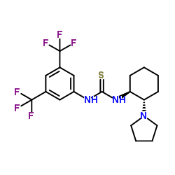1-[3,5-双(三氟甲基)苯基]-3-[(1S,2S)-2-(吡咯烷-1-基)环己基]硫脲结构式