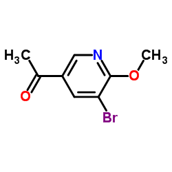 1-(5-Bromo-6-methoxy-3-pyridinyl)ethanone结构式