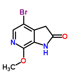 4-Bromo-7-methoxy-1,3-dihydro-2H-pyrrolo[2,3-c]pyridin-2-one结构式