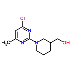 [1-(4-Chloro-6-methyl-2-pyrimidinyl)-3-piperidinyl]methanol Structure