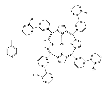 Zn((HOC6H4C6H4)4C20H8N4)(CH3C5H4N) Structure