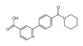 2-[4-(piperidine-1-carbonyl)phenyl]pyridine-4-carboxylic acid结构式