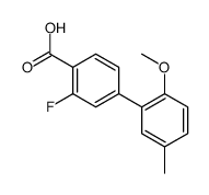 2-fluoro-4-(2-methoxy-5-methylphenyl)benzoic acid结构式