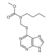 S6-(N-butyl-N-methoxycarbonyl)aminomethyl-6-mercaptopurine结构式