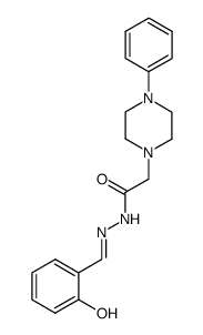 4-phenyl-1-piperazineacetic acid salicylidenehydrazide Structure