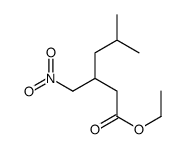 Ethyl 5-methyl-3-(nitromethyl)hexanoate Structure