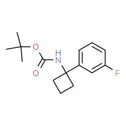 tert-Butyl N-[1-(3-fluorophenyl)cyclobutyl]carbamate Structure